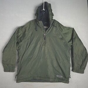 Abercrombie Performance Olive Green Pullover Anorak Hoodie Jacket Men Large